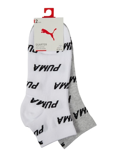 Puma Sneakersocken mit Logo-Muster im 2er-Pack  Weiss 2