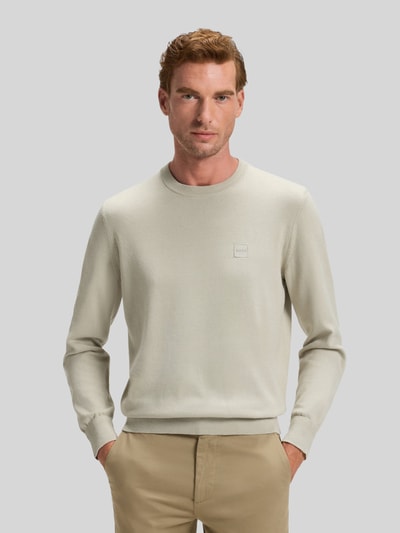 BOSS Orange Regular Fit Pullover aus Baumwoll-Kaschmir-Mix Modell 'Kanovano_S' Beige 4