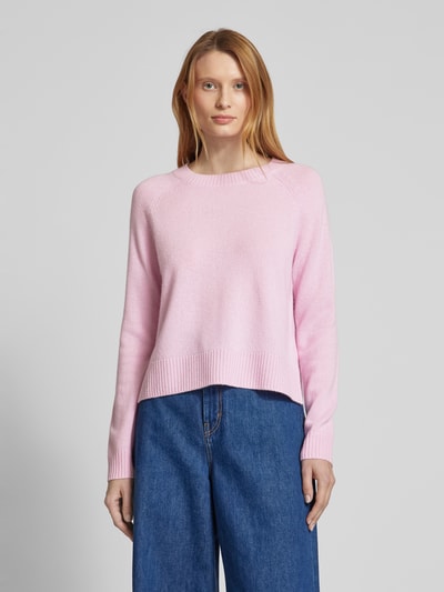 Weekend Max Mara Kaschmirstrickpullover mit Rundhalsausschnitt Modell 'TAGO' Rosa 4