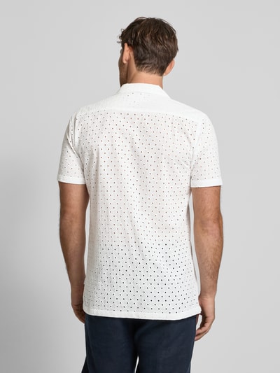 Lindbergh Relaxed Fit Freizeithemd mit Lochstickerei Weiss 5