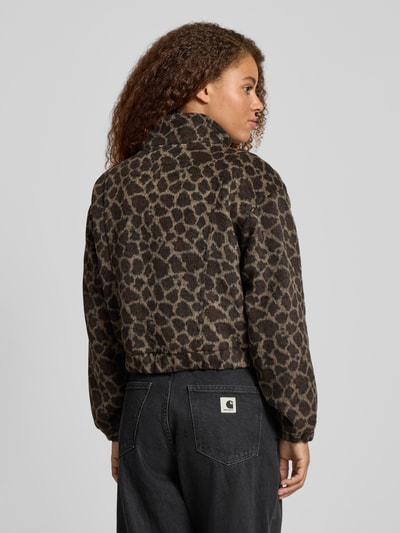 Only Regular Fit Blouson mit Allover-Muster Modell 'EMILIA' Taupe 5