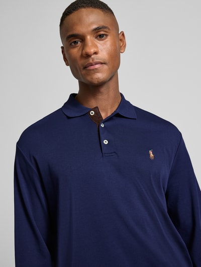 Polo Ralph Lauren Slim fit poloshirt in logostitching Marineblauw - 3