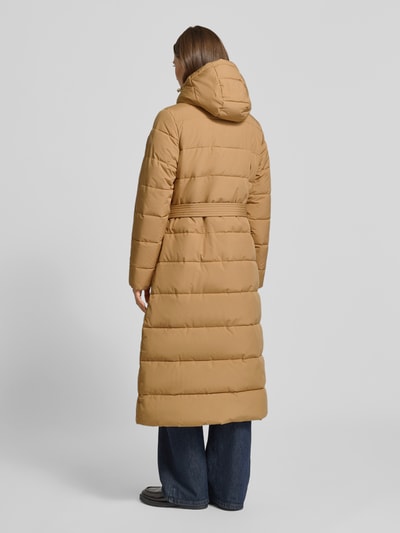 JOOP! Gewatteerde lange jas met capuchon, model 'Cassandra' Camel - 5