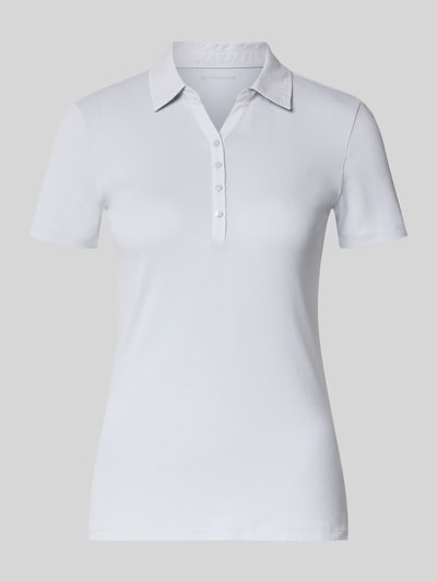 Produktfoto, Regular Fit Poloshirt aus reiner Baumwolle von Tom Tailor, Optik: Unifarben, Polokragen, V-Ausschnitt, Knopfleiste, Kurzarm, Jersey.