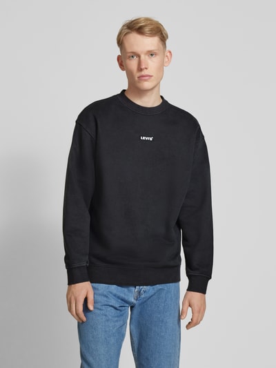 Levi's® Relaxed Fit Sweatshirt aus Viskose mit Label-Detail Black 4