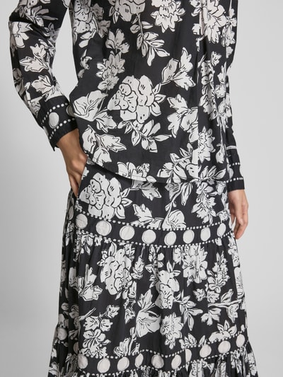 Emily Van den Bergh Midirock im Stufen-Look BLACK 3