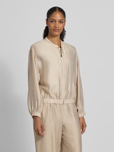 s.Oliver BLACK LABEL Relaxed Fit Blouson aus Lyocell-Leinen-Mix Sand 4