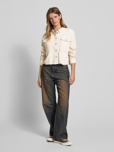 Only Oversized oversized overhemdjack van puur katoen, model 'MARINA-ENY' Zand - 1