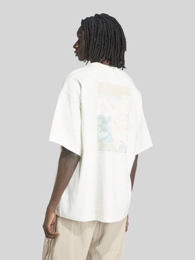 adidas Originals Loose Fit T-Shirt aus reiner Baumwolle Offwhite 4