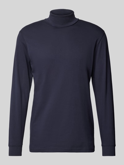 RAGMAN Longsleeve mit gerippten Abschlüssen Marine 1