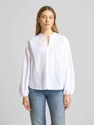 OPUS Regular Fit Bluse mit Tunikakragen Modell 'Flandi' Weiss 4
