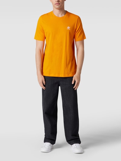 adidas Originals T-Shirt mit Logo-Stitching Orange 1