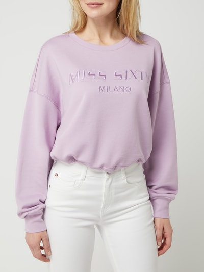 MISS SIXTY Cropped Sweatshirt aus Baumwoll-Viskose-Mix  Flieder 4