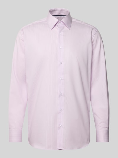 ETERNA Modern fit zakelijk overhemd van katoen met kentkraag Lila - 2