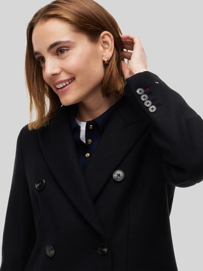 Tommy Hilfiger Slim Fit Mantel aus Woll-Mix Black 1