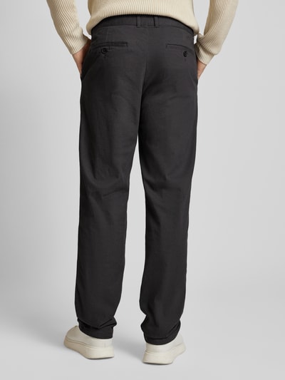 Christian Berg Men Regular fit broek met riemlussen Donkergrijs - 5