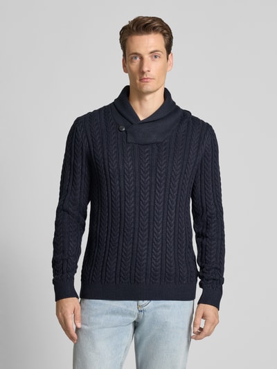 Jack & Jones Premium Gebreide pullover met opstaande kraag Marineblauw - 4