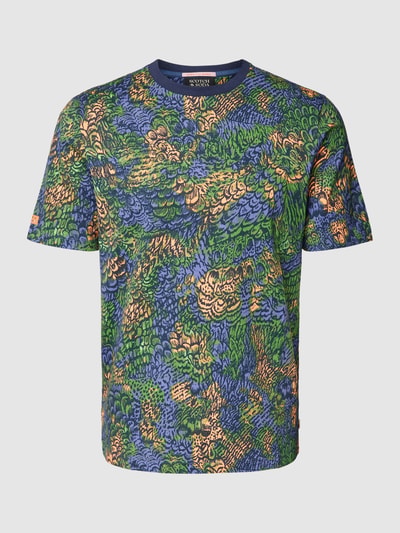 Scotch & Soda T-Shirt mit Allover-Print Dunkelgruen 2