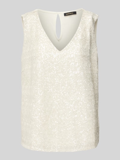 MORE & MORE Tanktop mit Paillettenbesatz Offwhite 2