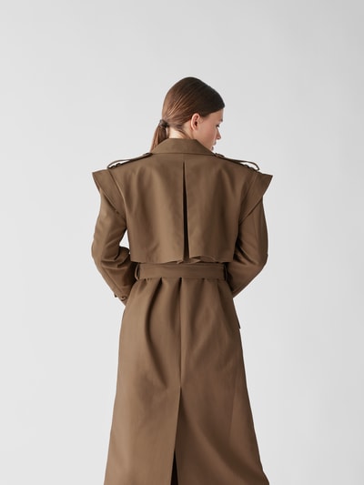 The Mannei Trenchcoat mit Reverskragen Mittelbraun 5