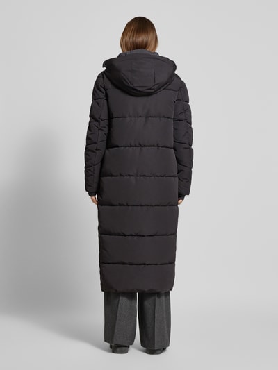 WITHBLACK Lange gewatteerde jas met tweewegritssluiting Zwart - 5