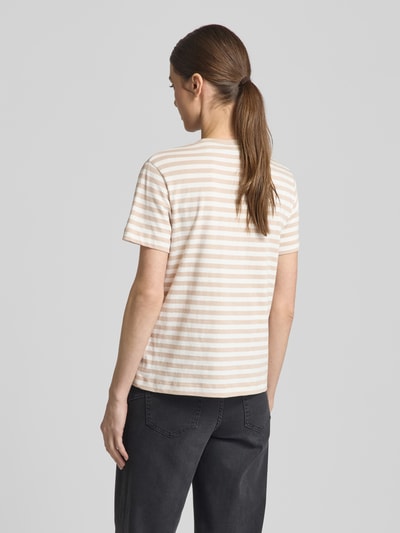 Gant T-Shirt mit Label-Stitching Sand 5