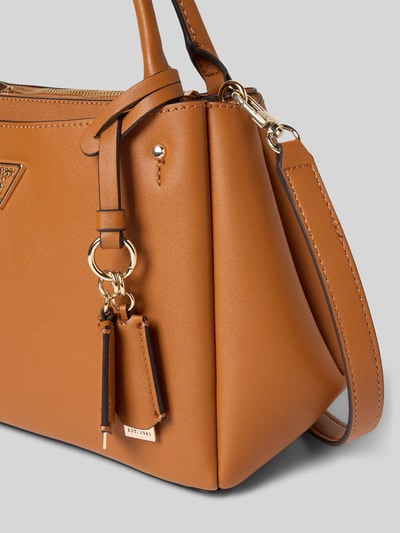 Guess Satchel Bag mit Label-Applikation Modell 'TALENT' Cognac 3