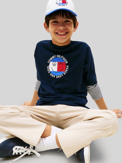 Tommy Hilfiger Kids Regular Fit T-Shirt aus reiner Baumwolle Marine 3