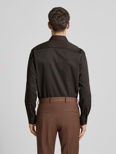 ETERNA Comfort fit zakelijk overhemd met borstzak Zwart - 5