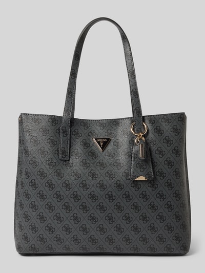 Guess Shopper mit Label-Applikation Modell 'MERIDIAN GIRLFRIEND TOTE' Graphit 2