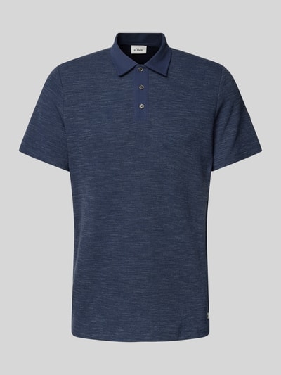 s.Oliver RED LABEL Regular fit poloshirt van katoenmix Donkerblauw - 2