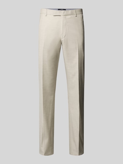 Produktfoto, Hose aus Schurwoll-Mix Modell 'Blayr' von JOOP! Collection, Beige, Slim-Fit, Bügelfalten, glatte Textur, Viskose-Anteil