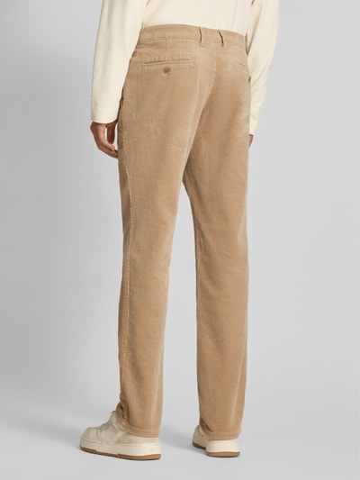 Christian Berg Men Straight fit corduroy broek met Franse steekzakken Zand - 5