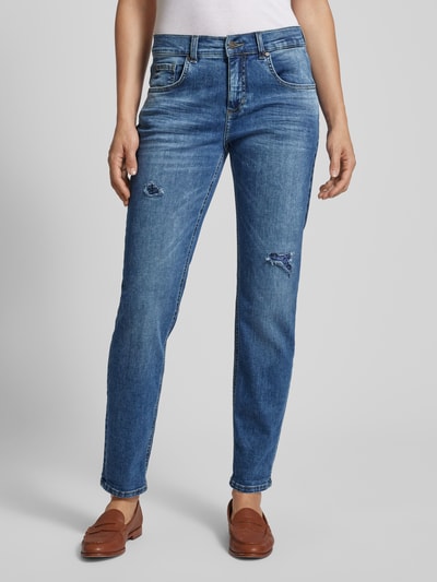 Angels Boyfriend Jeans in verkürzter Passform Modell 'SEQUIN' Dunkelblau 4