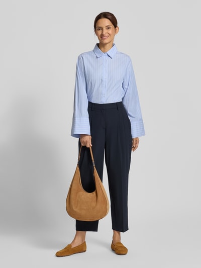 OPUS PANTS Spodnie materiałowe z plisami model ‘Lessieh’ Ciemnoniebieski 1