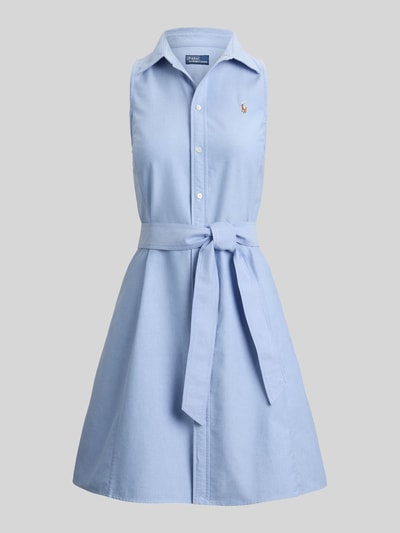 Polo Ralph Lauren Regular Fit Polokleid aus reiner Baumwolle Hellblau 2