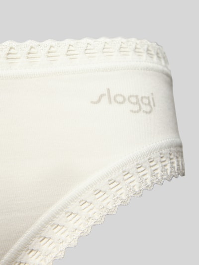 Sloggi Figi z koronką szydełkową w zestawie 3 szt. model ‘GO Crush’ Złamany biały 2
