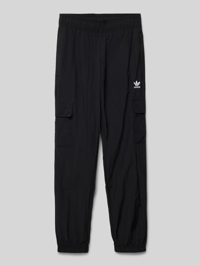 adidas Originals Relaxed fit cargobroek met labelstitching Zwart - 1