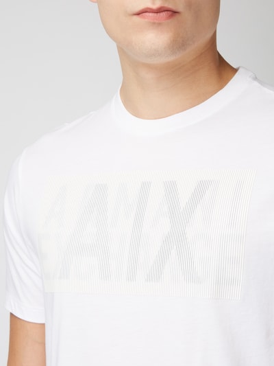 ARMANI EXCHANGE Regular Fit T-Shirt mit gummiertem Logo-Print 