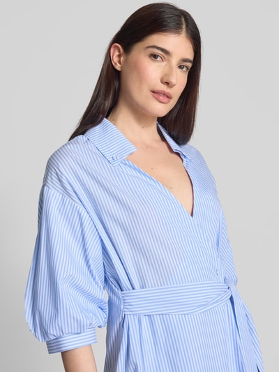 Rich & Royal Midi-jurk met strikceintuur Blauw - 3