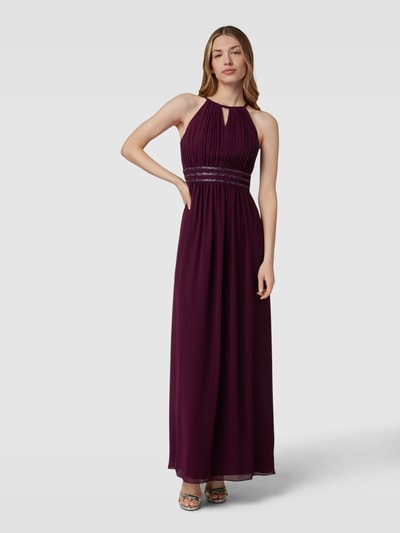 Jake*s Cocktail Abendkleid mit Zierbesatz Bordeaux Rot 1