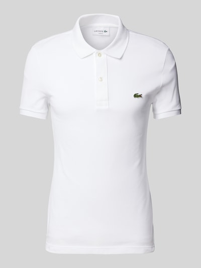 Lacoste Slim Fit Poloshirt mit Label-Patch Modell 'PIQUE' Weiss 2