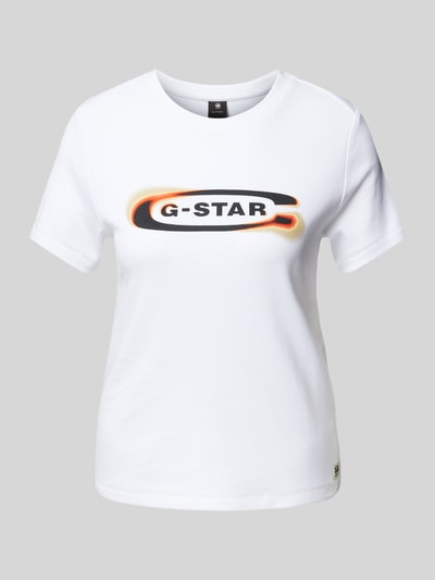 G-Star Raw T-Shirt mit Rundhalsausschnitt Modell 'Old skool' Weiss 2