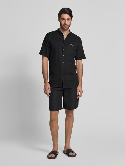 Christian Berg Men Vrijetijdsoverhemd met knoopsluiting Zwart - 1
