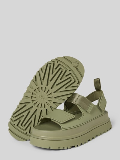 UGG Sandalen met plateauzool, model 'GOLDENGLOW' Olijfgroen - 3