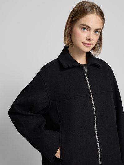 WEEKDAY Wolljacke mit Zweiwege-Reißverschluss Modell 'Ari' Black 3