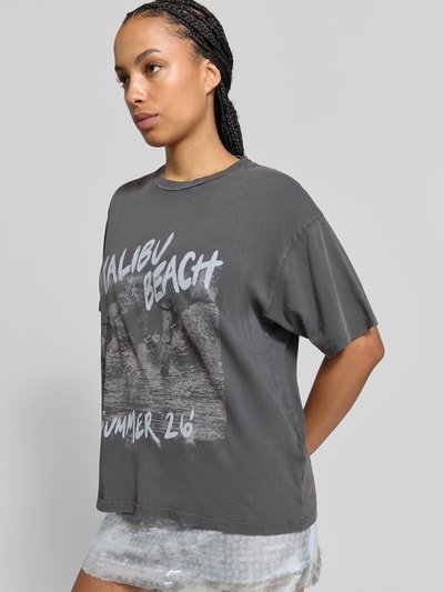 Anine Bing T-Shirt mit Malibu Beach Print Black 3