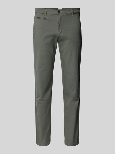 Brax Regular Fit Chino mit Paspeltasche Modell 'FABIO' Oliv 1