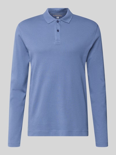 Christian Berg Men Regular Fit Poloshirt aus reiner Baumwolle Jeansblau 1