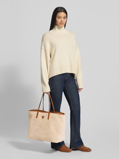 Guess Tote Bag mit Label-Detail Modell 'VICTTORIA' Cognac 1